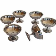 Lot de 6 grandes coupes à glace  , en inox 18/10 ( ref 17)