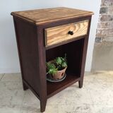 Vintage compass leg bedside cabinet