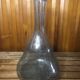 Ancienne bouteille style biot verre soufflé bullé bleuté vintage