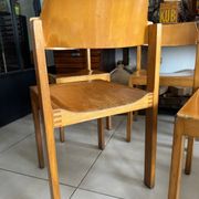 5 chaises empilables vintage — Rainer Schell  Schlapp Möbel 1960s