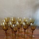 Series of blown glass stemware