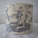 Toile Jouy lampshade, drum shape