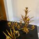 Chandelier and 2 sconces of vintage wheat gold leaf