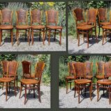 Suite of 6 Viennese bistro chairs from J&J KOHN 1900 ca