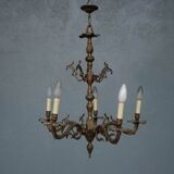 Chandelier in bronze 5 light rock