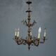 Chandelier in bronze 5 light rock