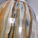 Orange and Beige Lacquered Earthenware Vase / Umbrella Stand by Pasquinucci