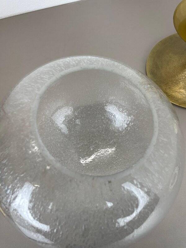 Large Hollywood Regency brass globe table lamp, Italy 1970s