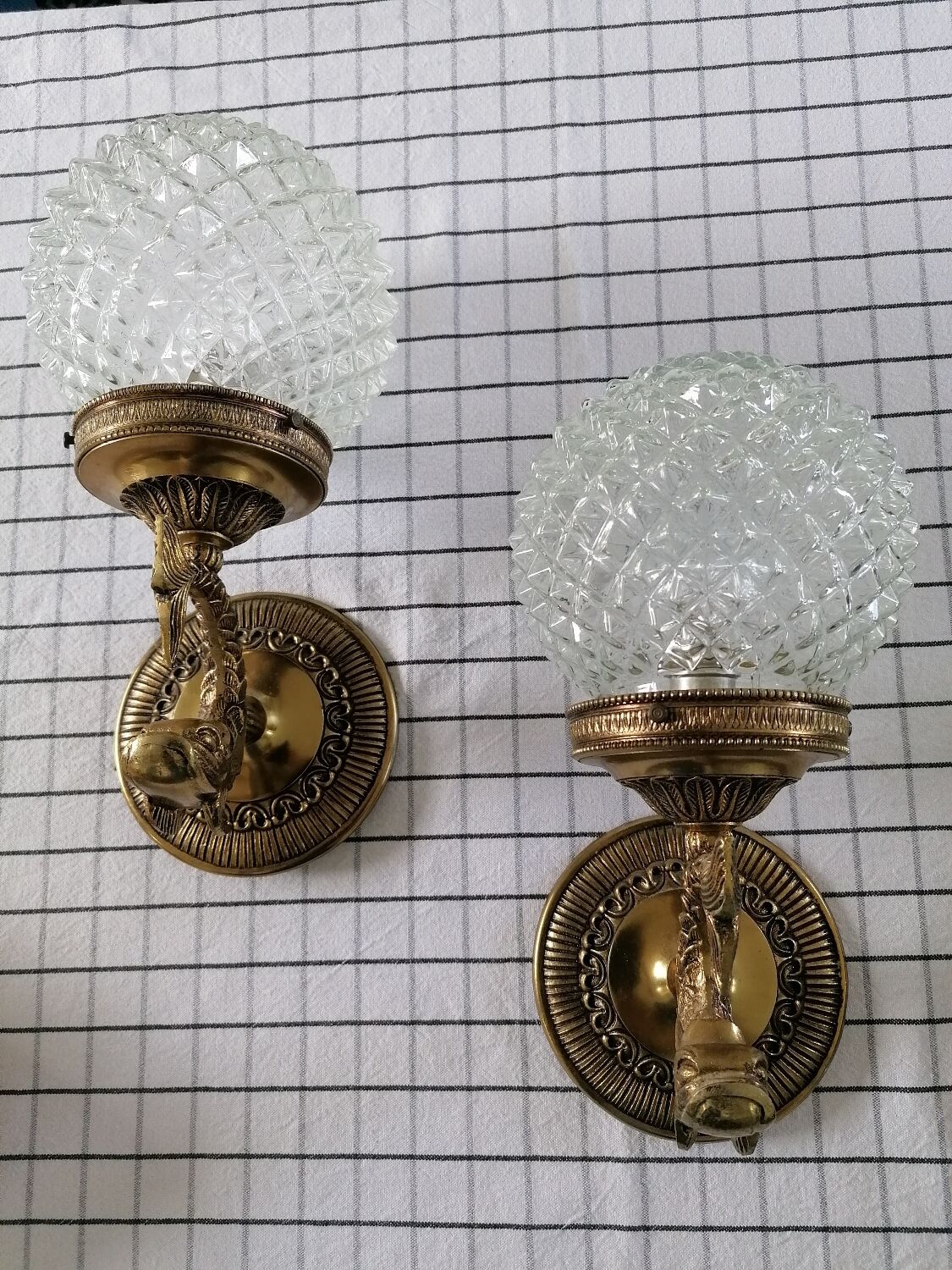 Pair of dolphin/fish sconces