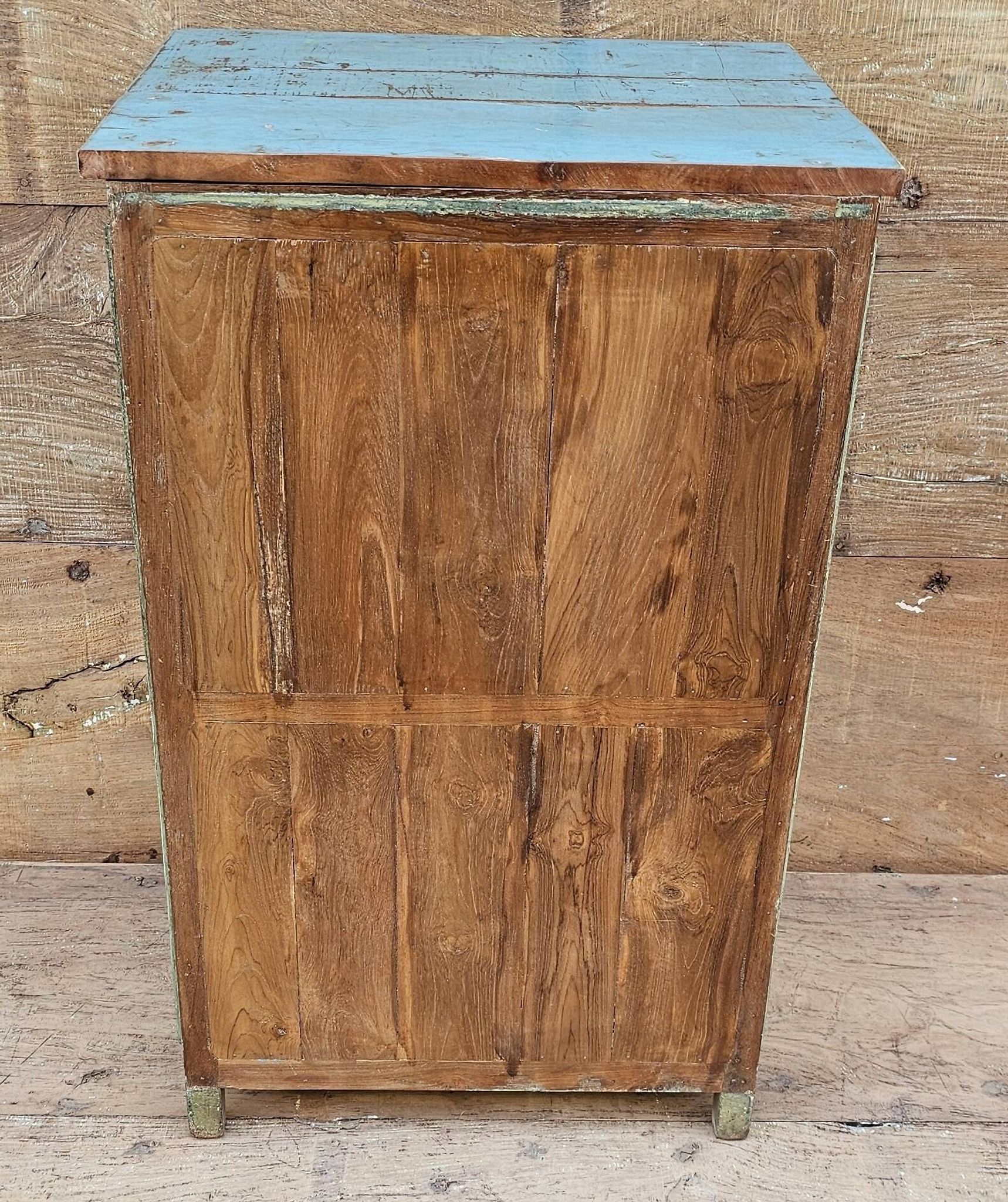 Art Deco glass-fronted bar cabinet in teak