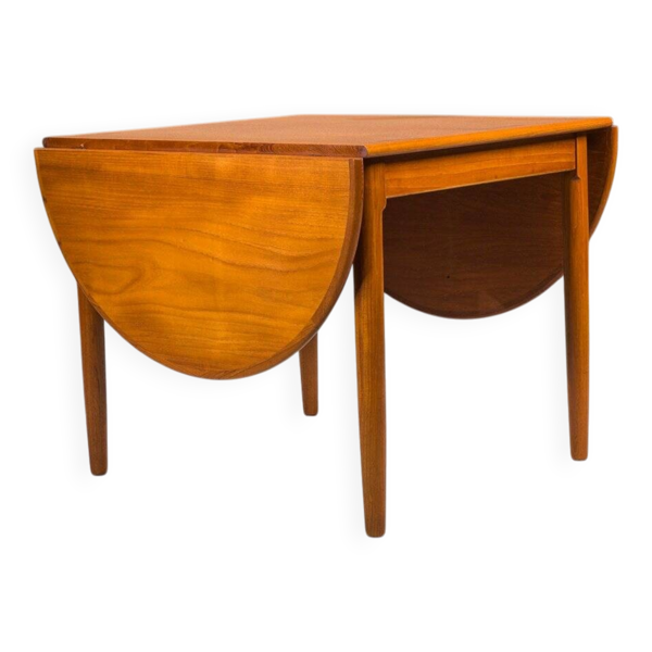 Table pliante danoise en teck moderne du milieu du siècle, années 1960