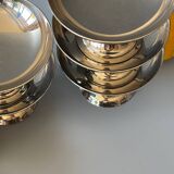 Ice cream cups, stainless steel dessert, 1970