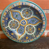 Old Plate SAFI Glazed Earthenware Moroccan 1950s Vintage