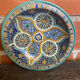 Old Plate SAFI Glazed Earthenware Moroccan 1950s Vintage