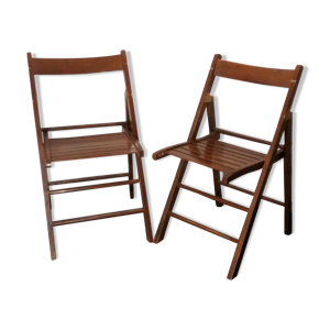 Paire de chaises pliantes vintages