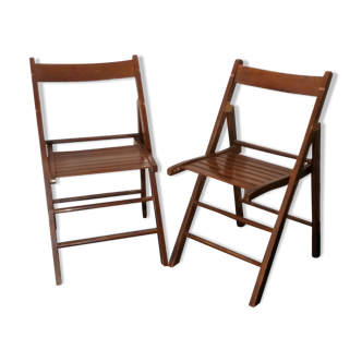 Pair of vintage folding chairs