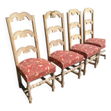 4 chaises de Style Louis XIII