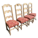 4 chaises de Style Louis XIII