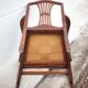 Fauteuil Art nouveau fauteuil bois avec assise cuir vert, pieds guimard style, salon, bibliothèque