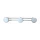 Coat rack 3 patères in white lacquered metal 70s