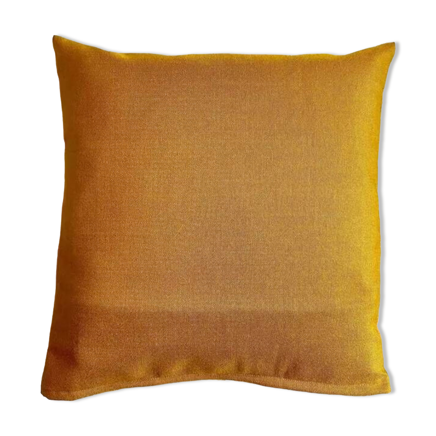 Yellow cotton piqué cushion 40 cm