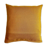 Coussin en piqué de coton jaune 40 cm