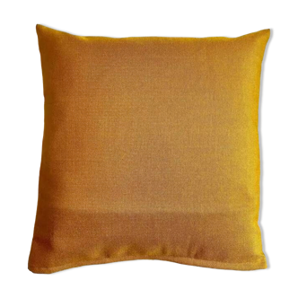 Coussin en piqué de coton jaune 40 cm