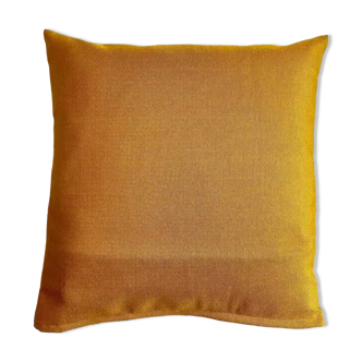 Yellow cotton piqué cushion 40 cm