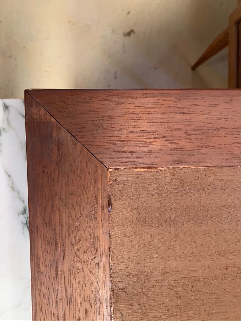 Empire flat desk, mahogany, double-sided, gilded bronzes