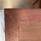 Empire flat desk, mahogany, double-sided, gilded bronzes