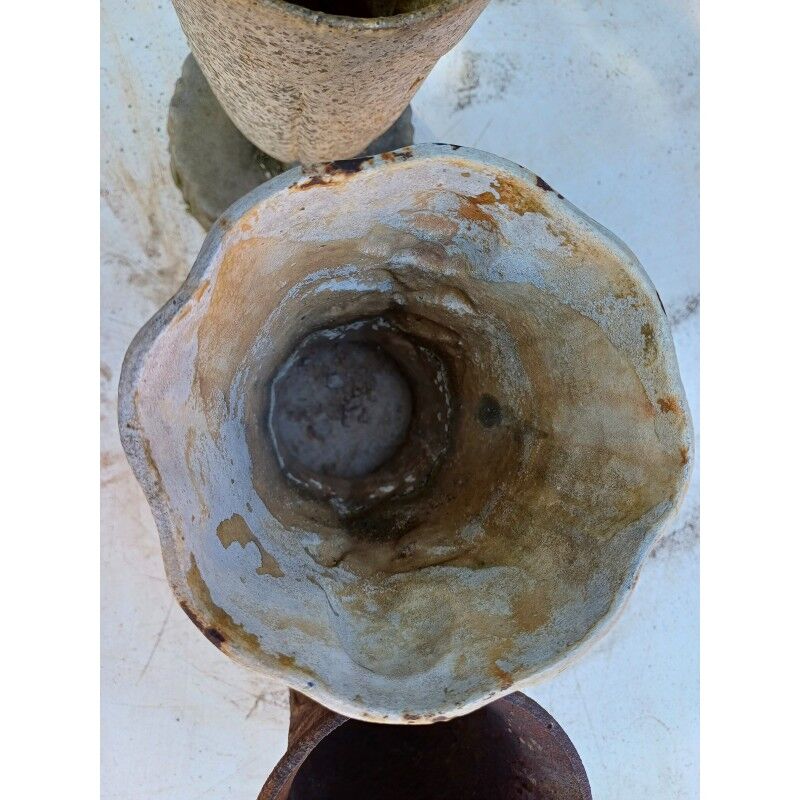 Set of 3 cast iron vases from 1900 from Charleville - Mézières