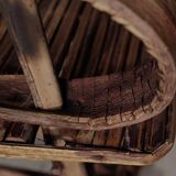 Handcrafted rattan and palm armchair, circa 1950