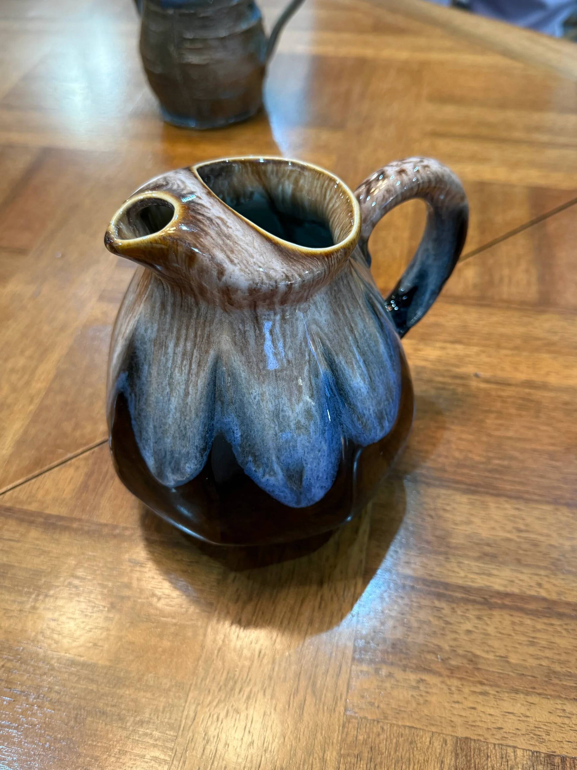 Glazed stoneware jug with spout – Decorative ceramics, France, 1970s