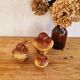 Set of three ceramic pots with a brioche effect, nesting, by Ste AGC from the 1970s.