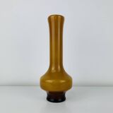 Scandinavian vase in opaque yellow glass, 1960s, vintage