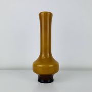 Scandinavian vase in opaque yellow glass, 1960s, vintage