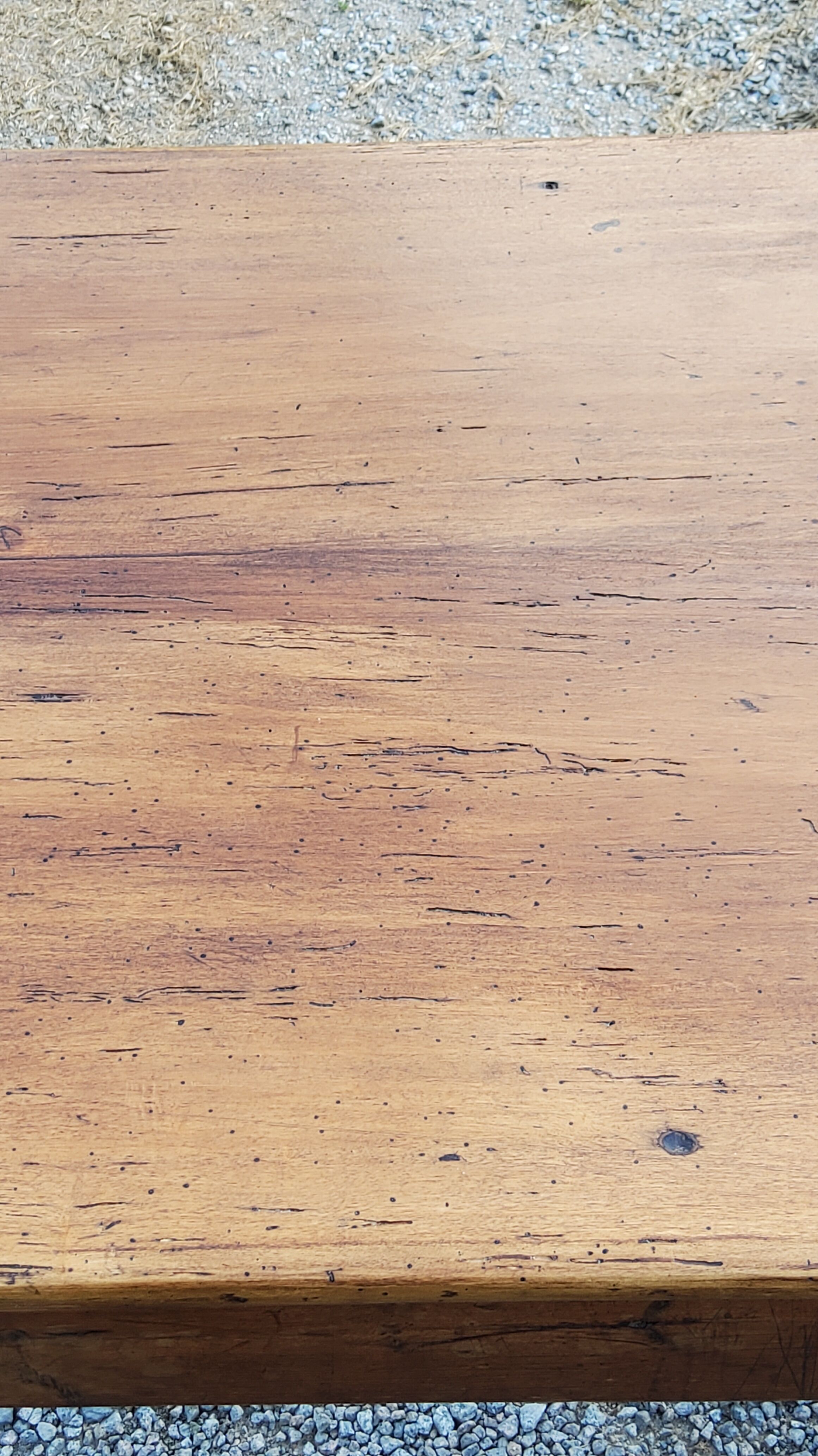 Farm table nineteenth century feet spindles 251cm and its 2 benches