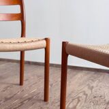 Chaises danoises modèle 84 par Niels O. Møller en teck