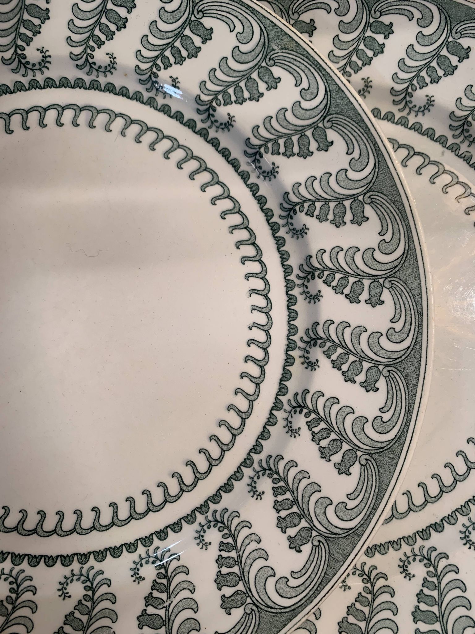 Paire d'assiettes terre de fer