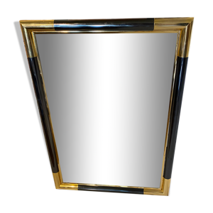 Miroir en acier et laiton,