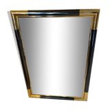 Miroir en acier et laiton, 47x67 cm