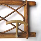 Rattan coat rack
