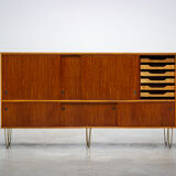 Important sideboard designed by Belgian designer Alfred Hendrickx for Belform 1950