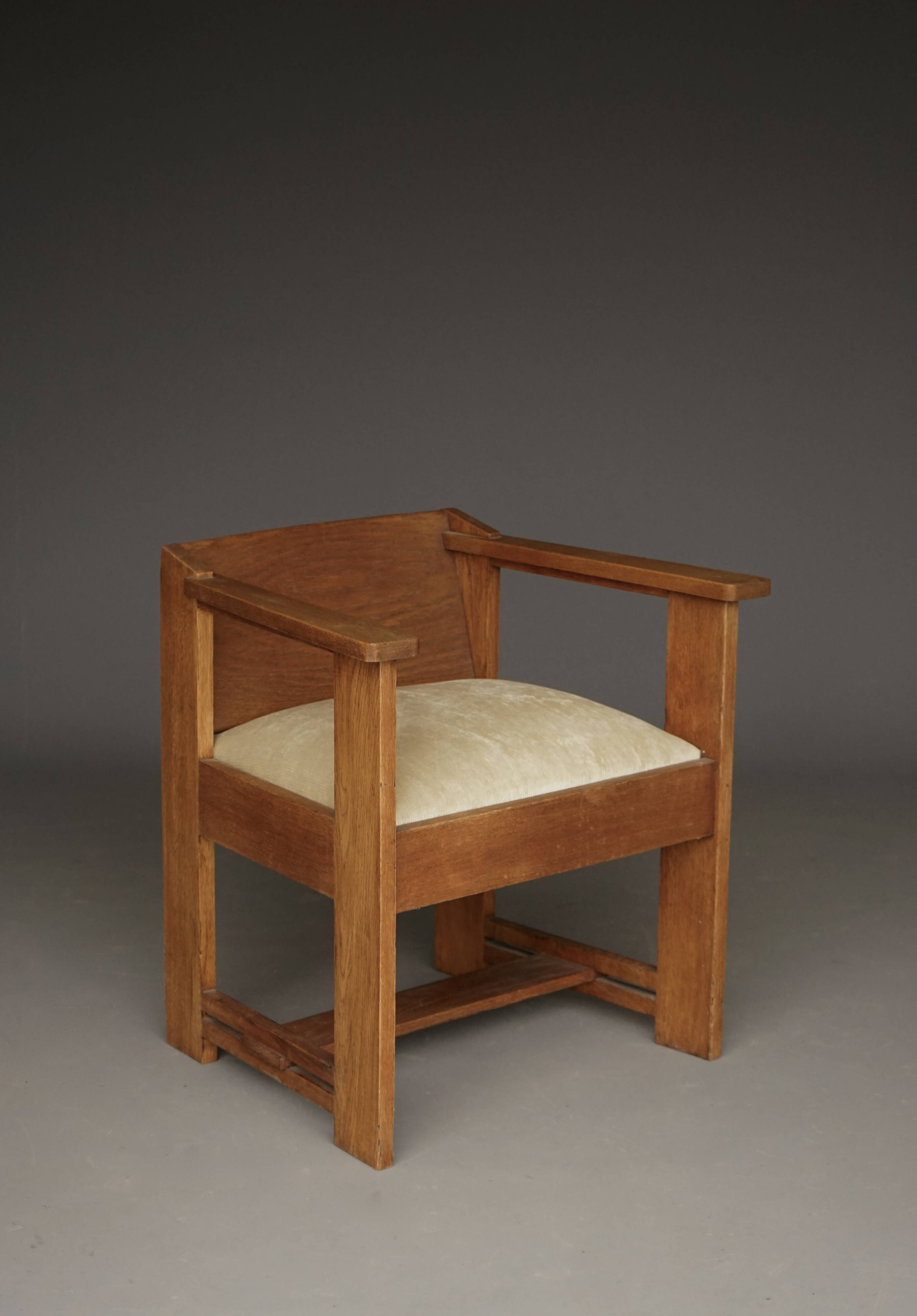 Modernist Hague School Armchair attributed to Frits Spanjaard, 1920s