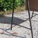 Desk 3 drawers wood and black metal year 50 vintage