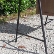 Desk 3 drawers wood and black metal year 50 vintage
