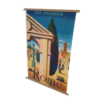 Poster Air France Original Vintage Rome Italy Travel