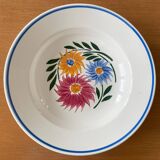 6 old soup plates in Sarreguemines earthenware