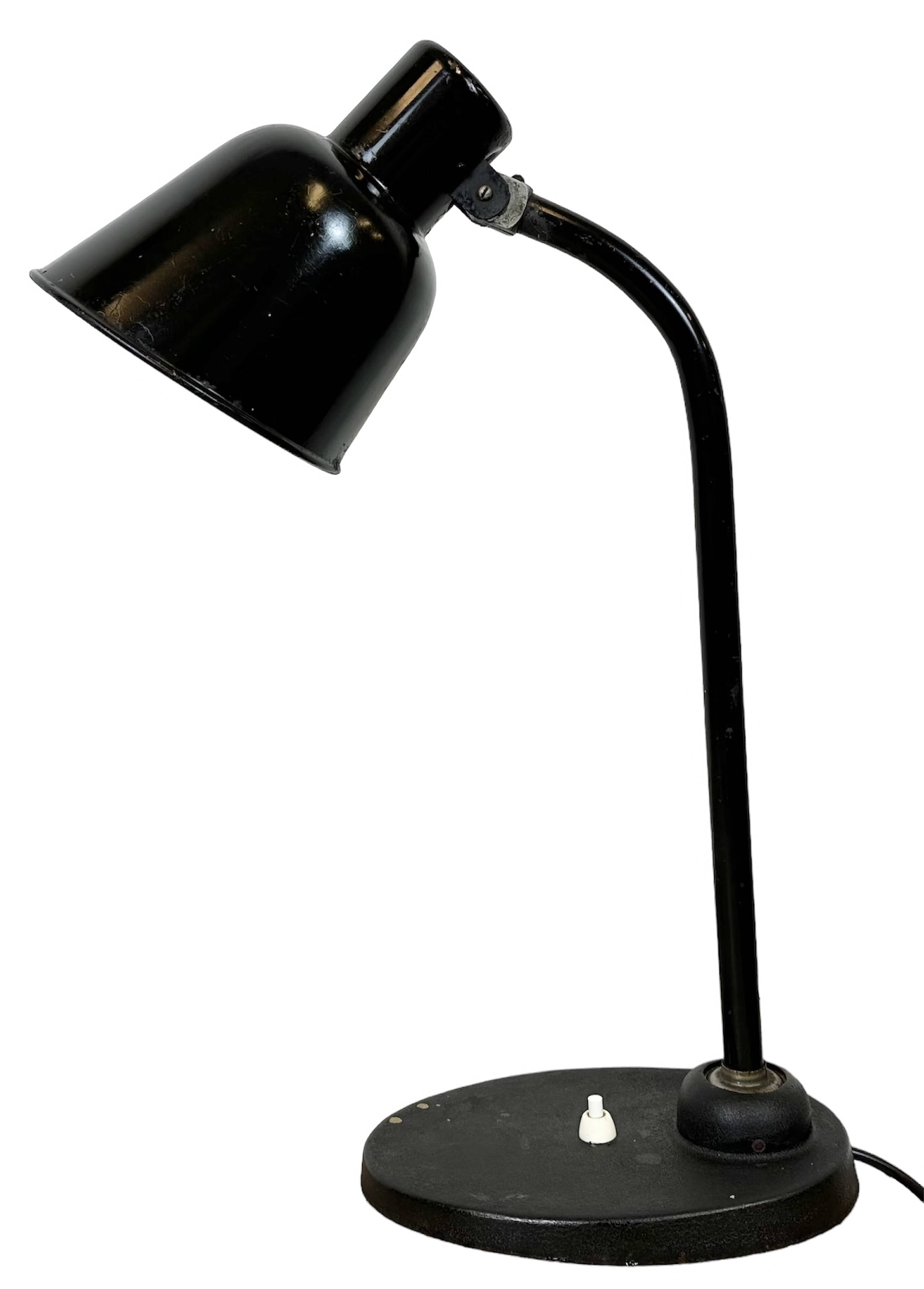 Vintage Black Table Lamp by Christian Dell for BUR Bunte & Remmler, 1930s