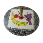 Old cheese dish, Banana décor, ceramic by Schramberg SMF